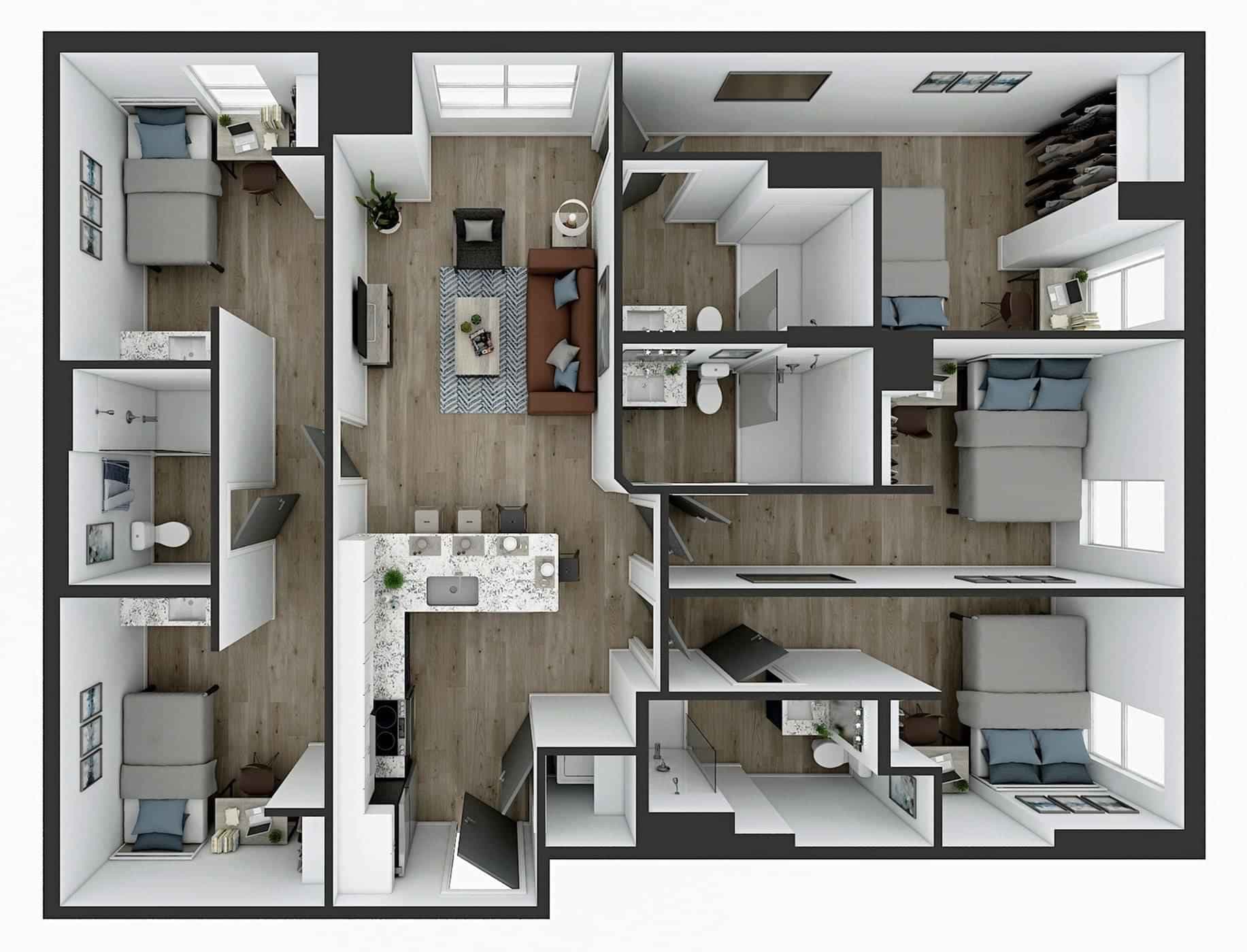 4 Bedroom 4 Bathroom Apartment - Image 1