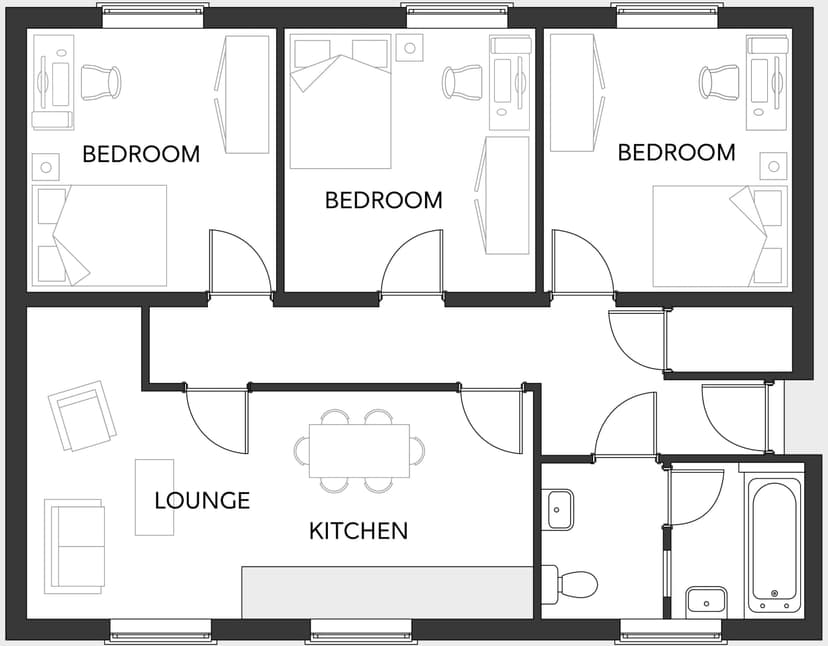 Classic 3 Bed Apartment Share - Image 4