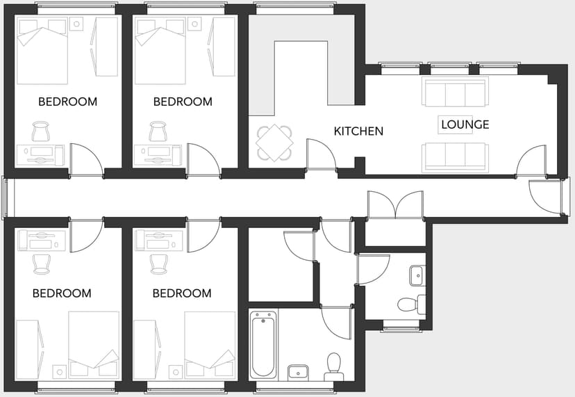Classic 4 Bed Apartment Share - Image 4