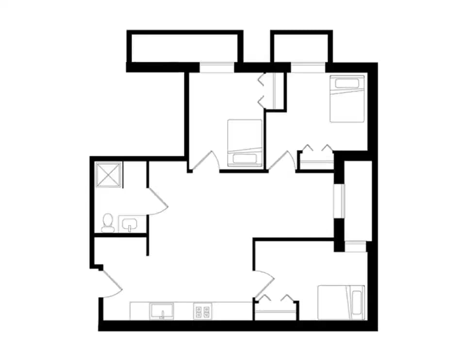 Private Room - Shared Bath (3 Bed 1 Bath)