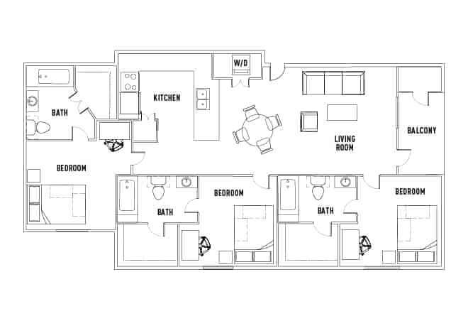 3 Bed - 3 Bath