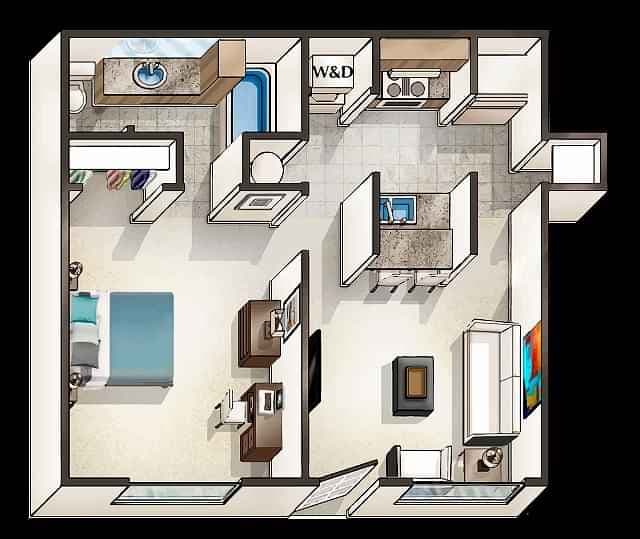 1 Bedroom 1 Bathroom