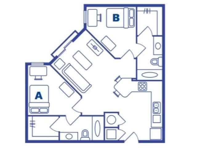2 Bedroom 2 Bathroom