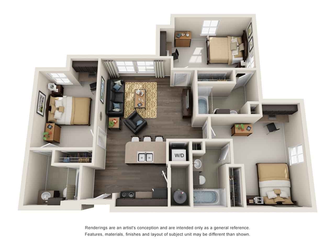 3 Bedroom 3 Bathroom