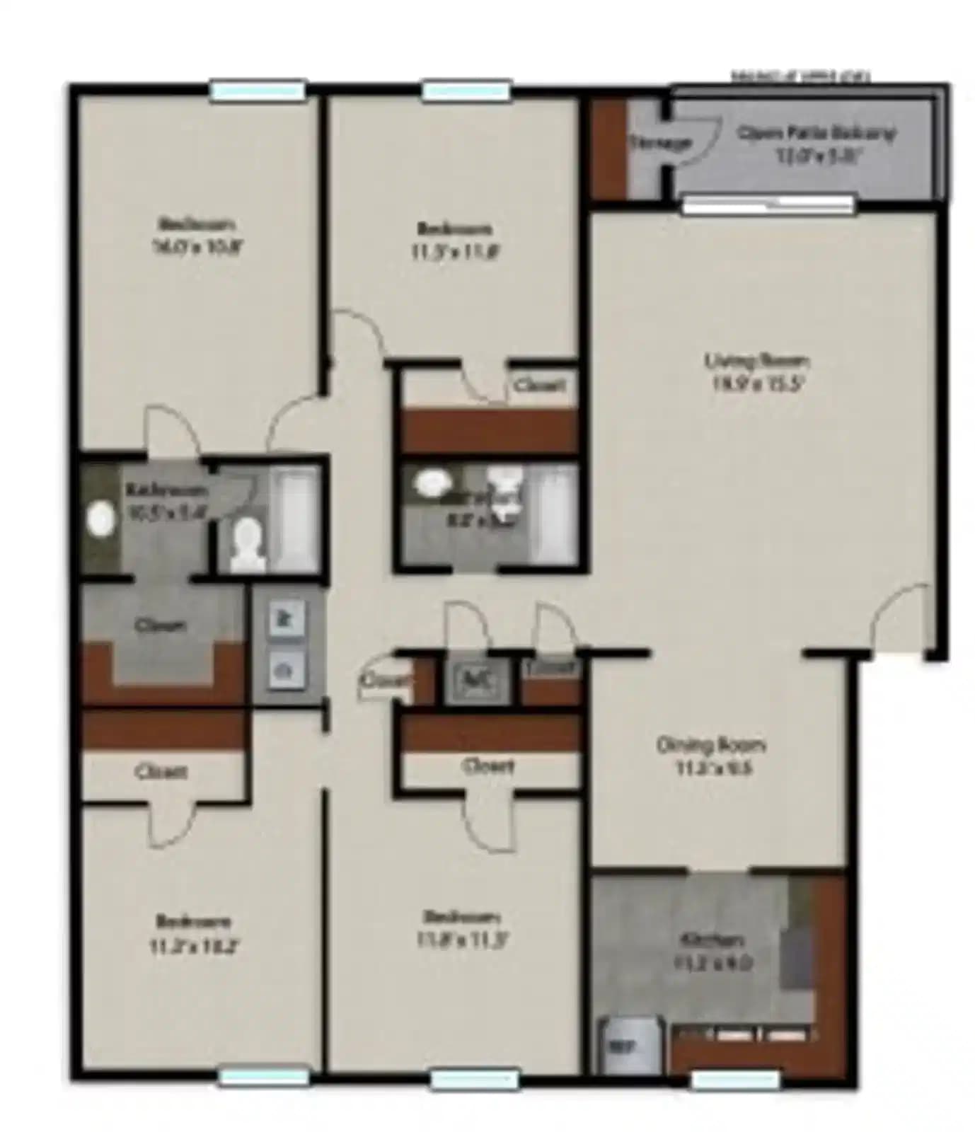 4 Bed 2 Bath