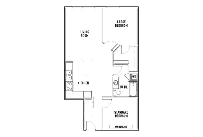 2 Bedroom 1 Bathroom